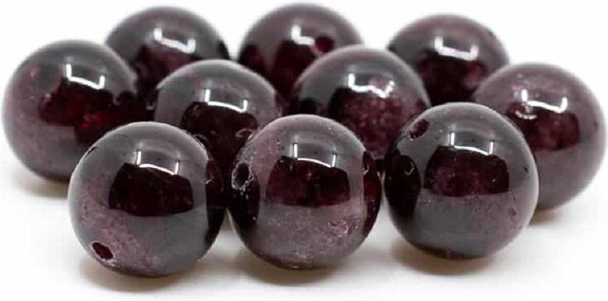 Edelsteen Losse Kralen Granaat – 10 stuks (8 mm)