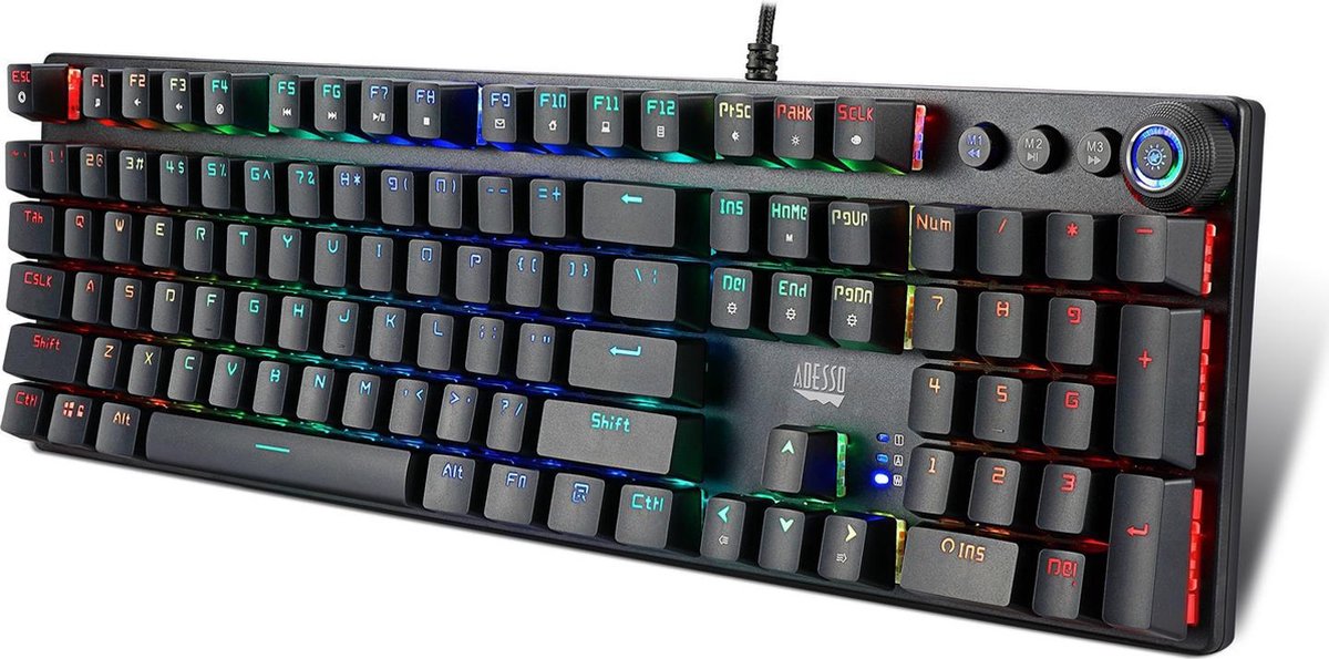 AKB-650EB RGB Programable Mechanical Gaming Keyboard with detachable wrist rest