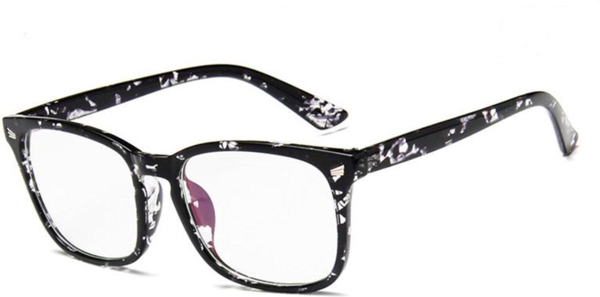 Computerbril- Blauw Licht Bril - Blue Light Glasses - Unisex - Zwart/Wit