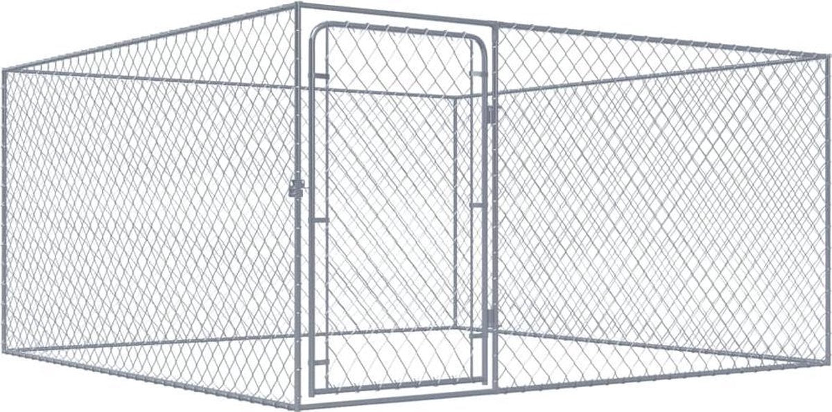 Medina Hondenkennel voor buiten 2x2x1 m gegalvaniseerd staal