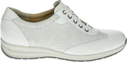 Durea 6164 H - Volwassenen Dames sneakersDames veterschoenen - Kleur: Wit/beige - Maat: 42