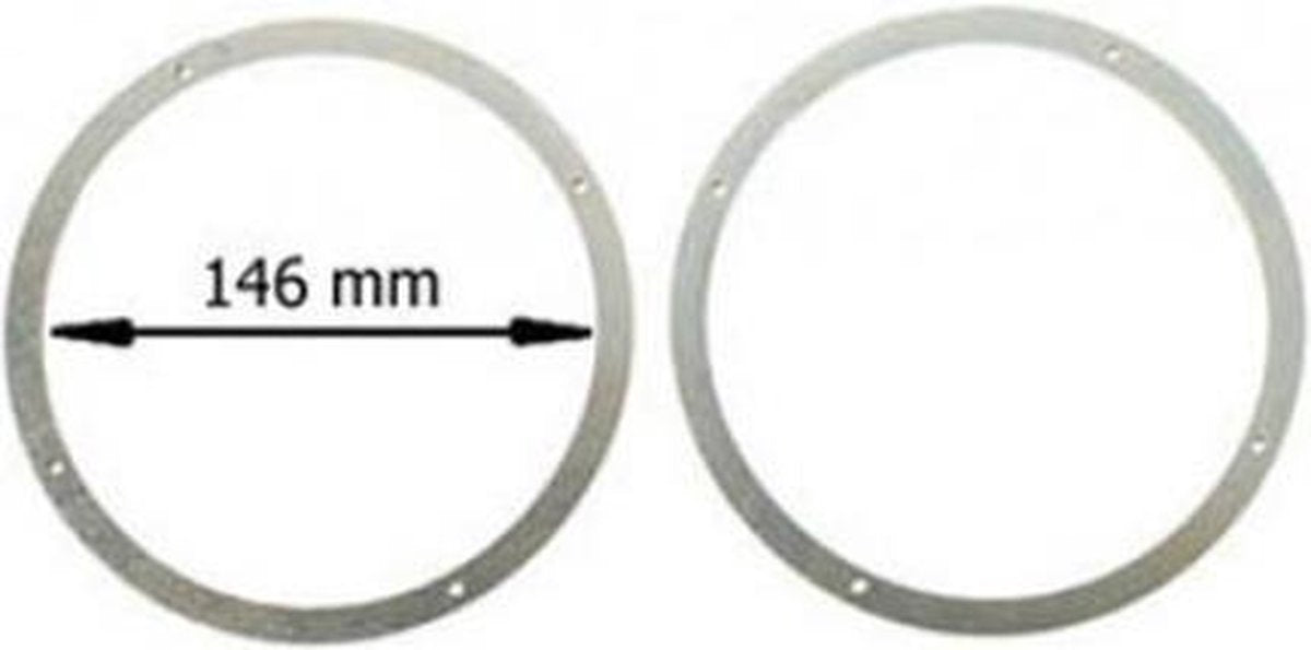 Speakerring set upgrade Ã˜ 165mm staal met schuimrubber