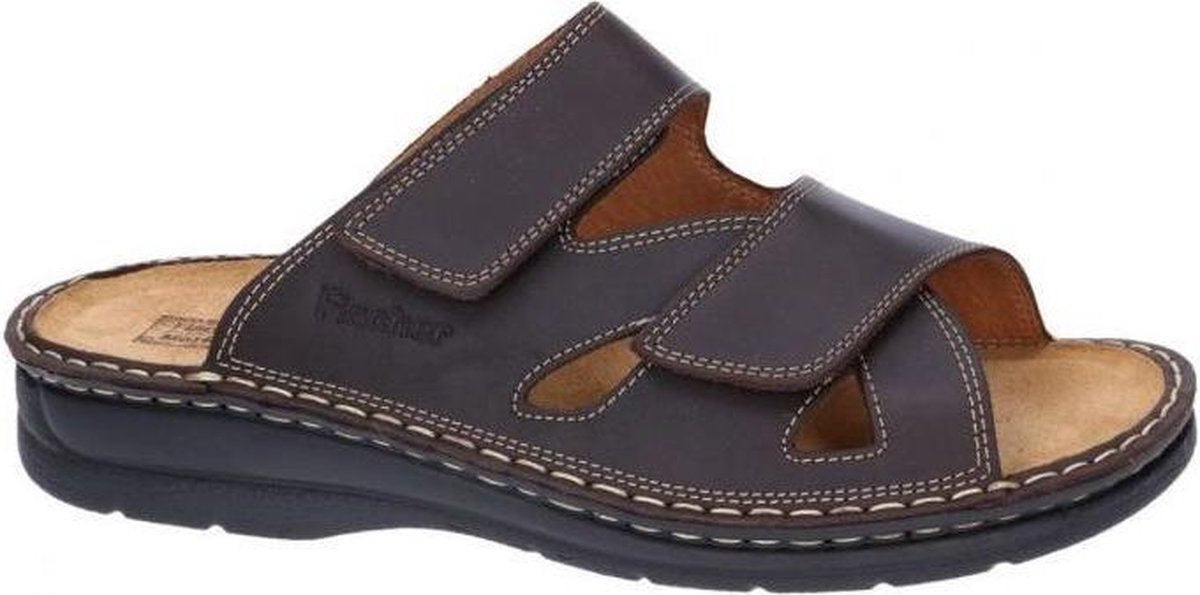 Fischer -Heren -  bruin donker - pantoffels & slippers - maat 46