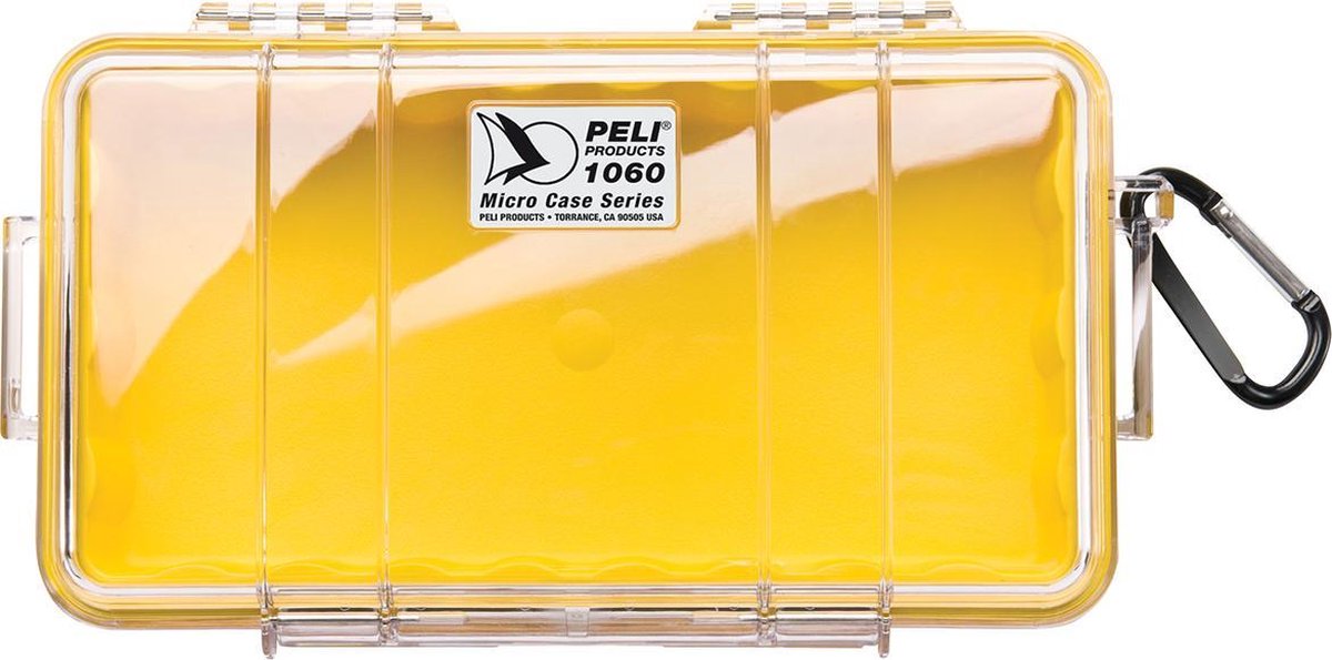 Peli Case 1060 Micro Transparant/Geel