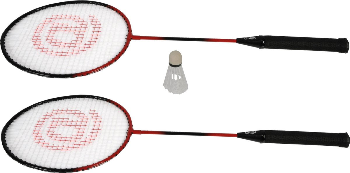 Badmintonset - 2 Rackets - Shuttle - Draagtas