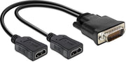 Delock - Adapter DMS-59 Stecker - 2 x HDMI Buchse 20cm
