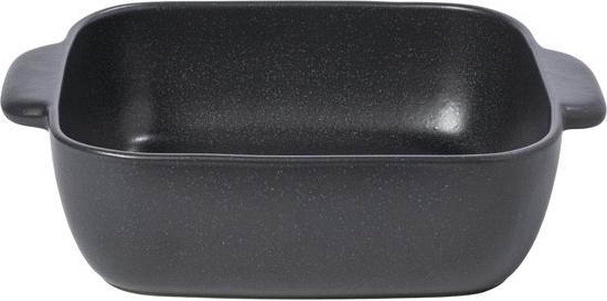 Costa Nova - servies - vierkante schaal Pacifica antraciet - 31 cm - aardewerk - H 8 cm