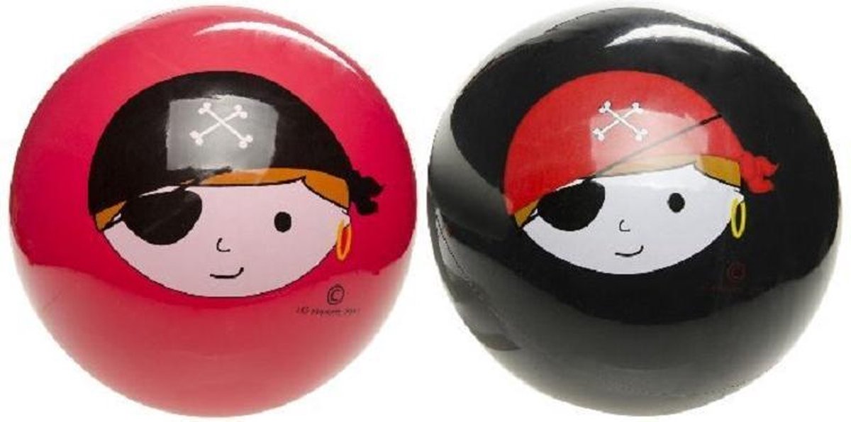 Piraten bal 2 stuks| rood en zwart | themafeestje | piraat