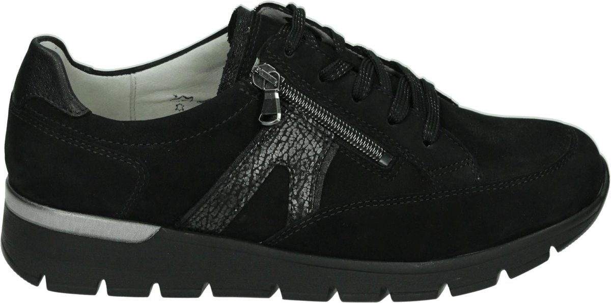 Waldlaufer 626001 K-Ramona - Volwassenen Dames veterschoenen - Kleur: Zwart - Maat: 37.5