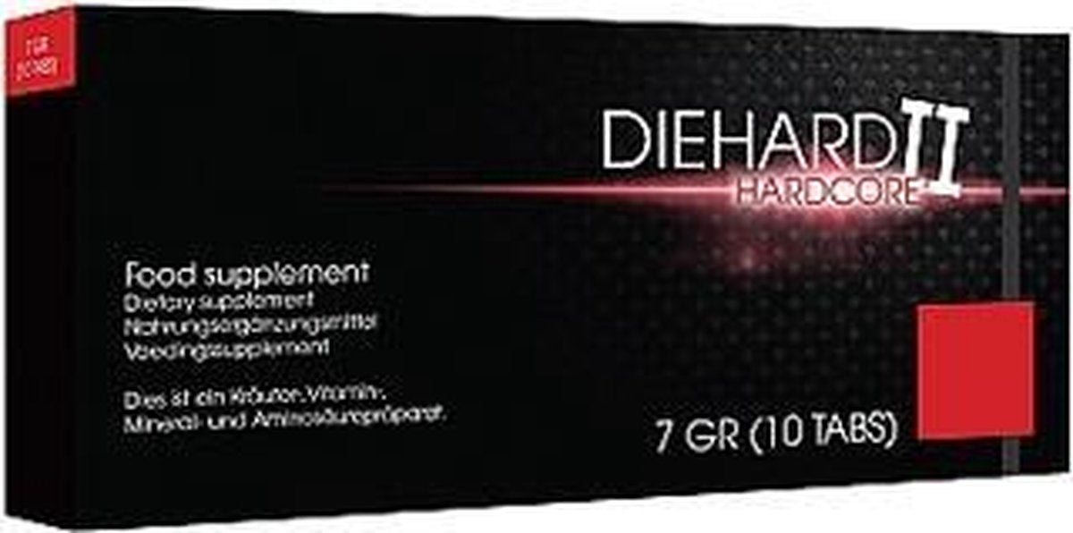 Die Hard II Hardcore Erectiepillen - Drogisterij - Erectiemiddelen - Blauw - Discreet verpakt en bezorgd