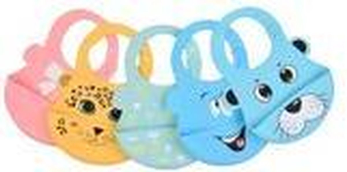 Siliconen slabbetje - baby slabber - oranje smiley -handige slabber - waterdichte baby slabbetjes - zachte slabber met opvangbakje - Unisex slabbers