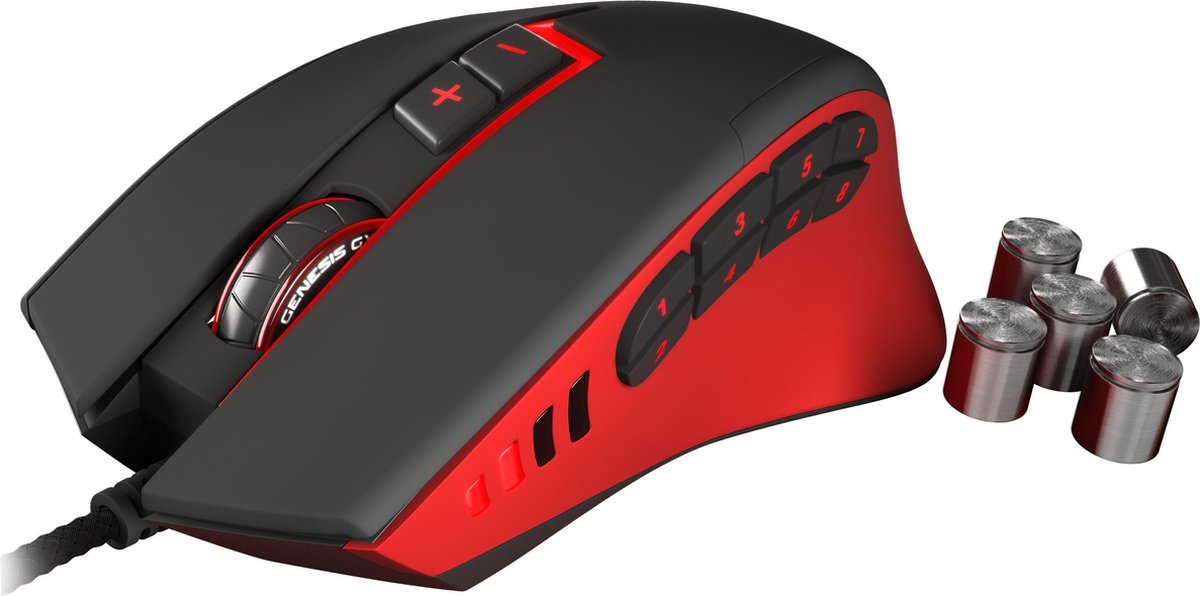 Natec Genesis GX85 USB Laser 8200DPI Rechtshandig Zwart