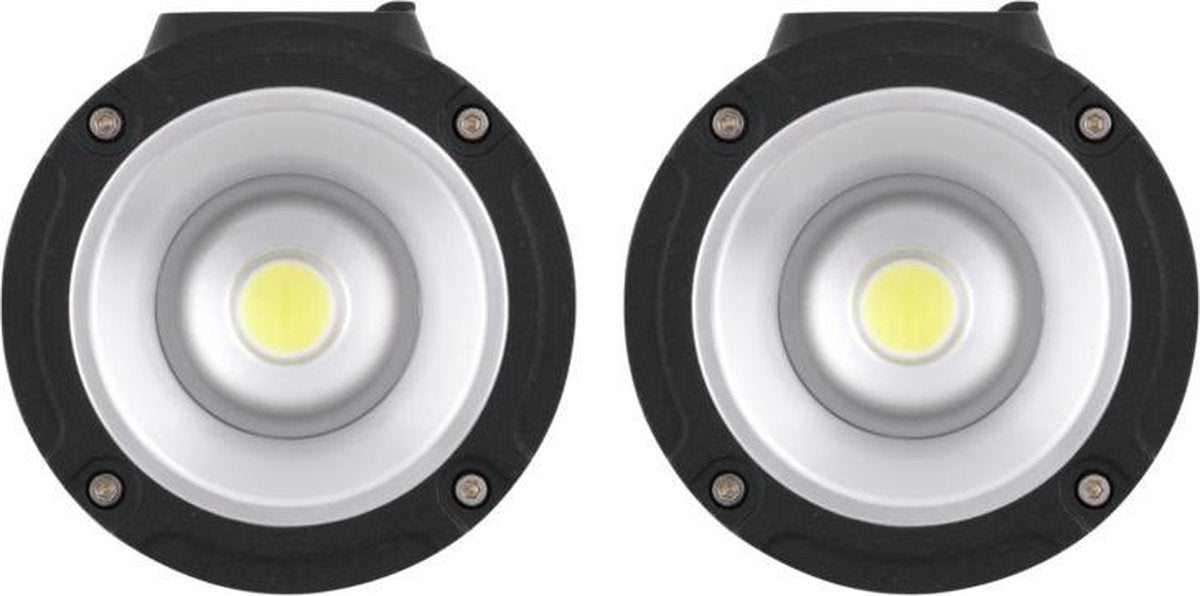 Reca snoerloze schijnwerper LED USB oplaadbaar - duo spotset - 6W - IP65 - 600 lumen - met magneet en haak
