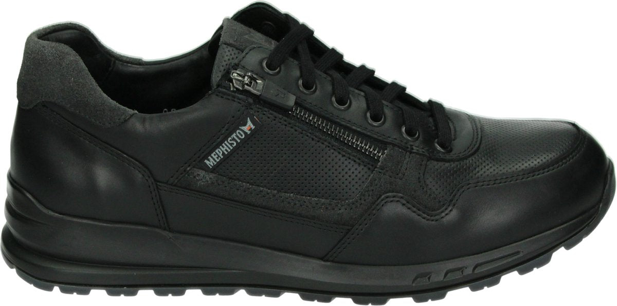 Mephisto BRADLEY RANDY - Volwassenen Heren sneakersVrije tijdsschoenen - Kleur: Zwart - Maat: 46.5