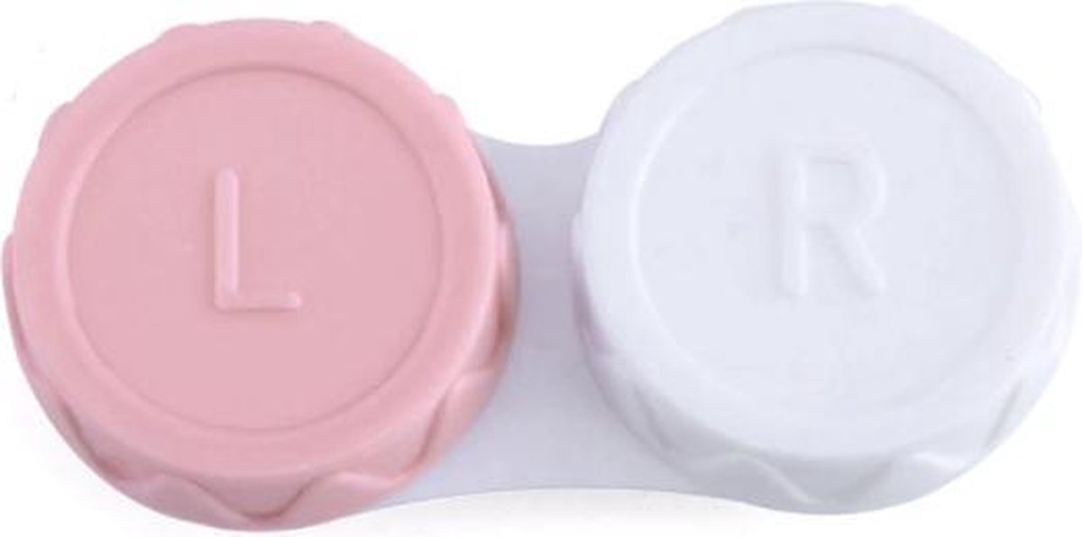 FSW-Products - Lenshouder - Lenzenhouder - Lenzendoosje - Lenzenbakje - Roze / Wit