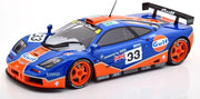 McLaren F1 GTR 24h Le Mans #33 GULF (Blauw) (30 cm) 1/18 Solido  - Modelauto - Schaalmodel - Model auto - Miniatuurautos - Miniatuur auto