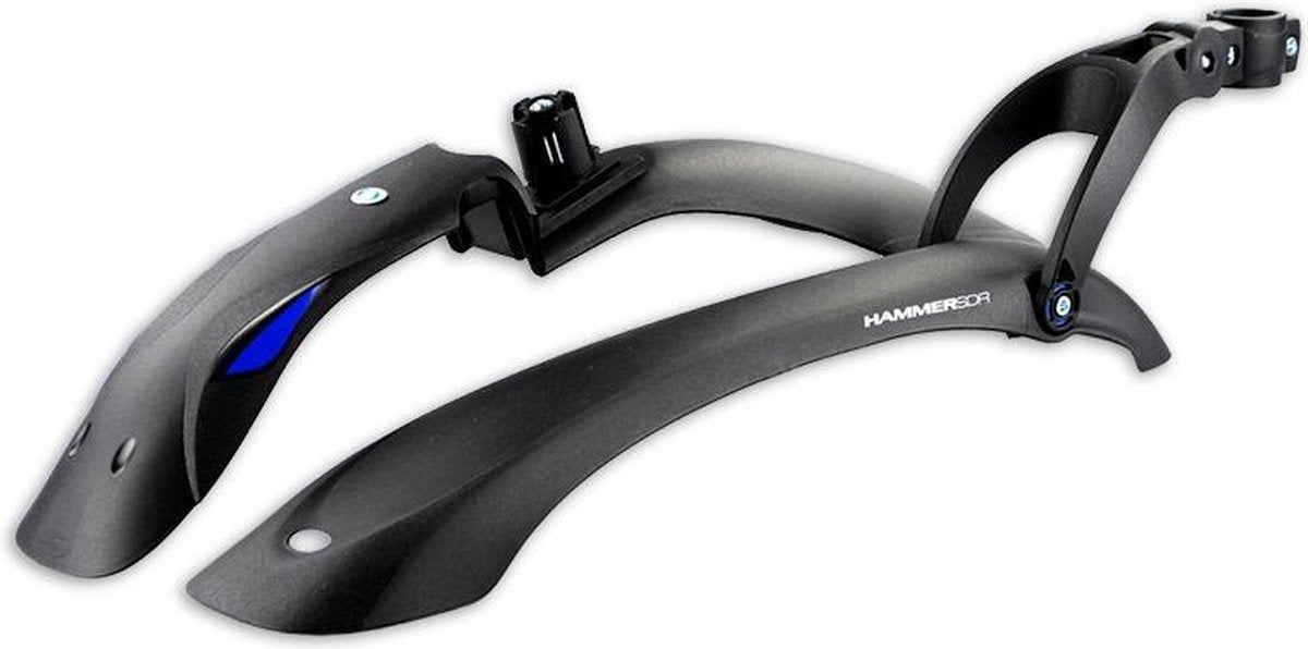 Simpla Spatbordenset Hammer-1 24 - 29 Inch Zwart/blauw