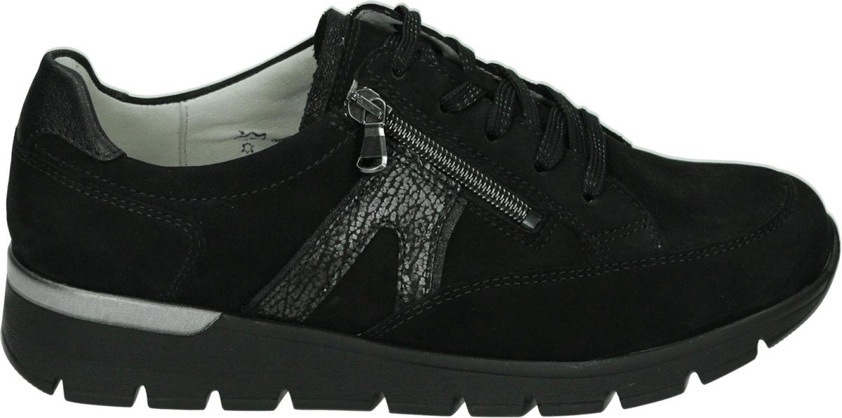 Waldlaufer 626001 K-Ramona - Volwassenen Dames veterschoenen - Kleur: Zwart - Maat: 40.5