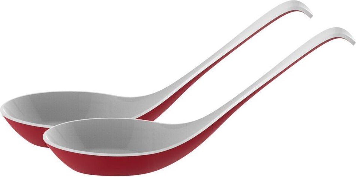 Zak!Designs Soeplepel - Set van 2 Stuks - 17 cm - Rood