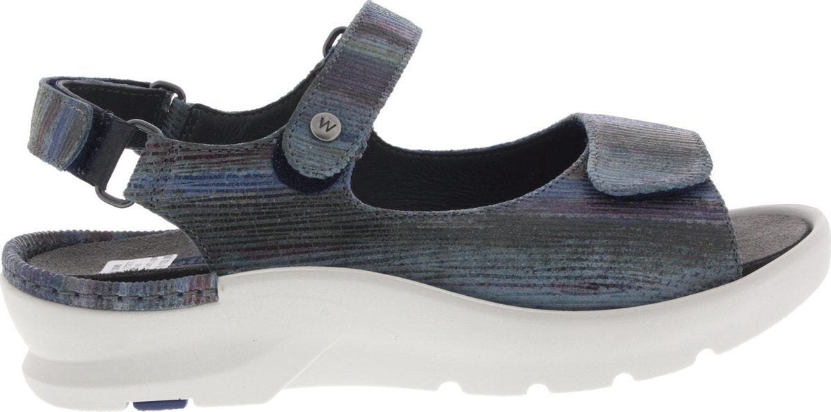 Dames Sandalen Wolky 0392743 Delft Ligned Jeansblauw - Maat 38