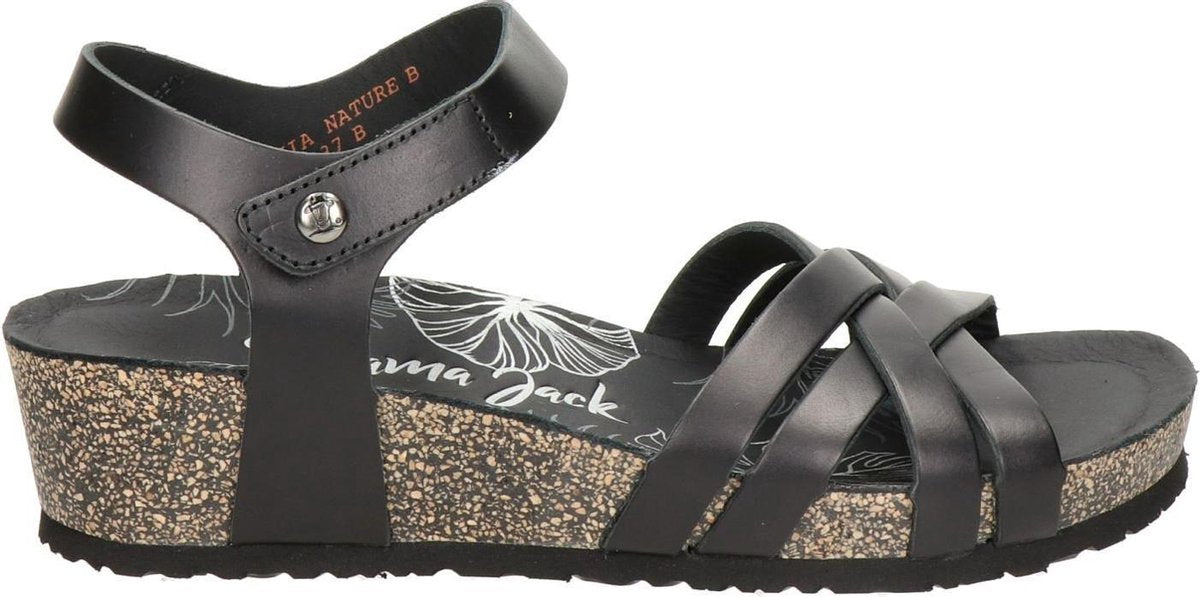 Panama Jack Chia Nature dames sandaal - Zwart - Maat 40