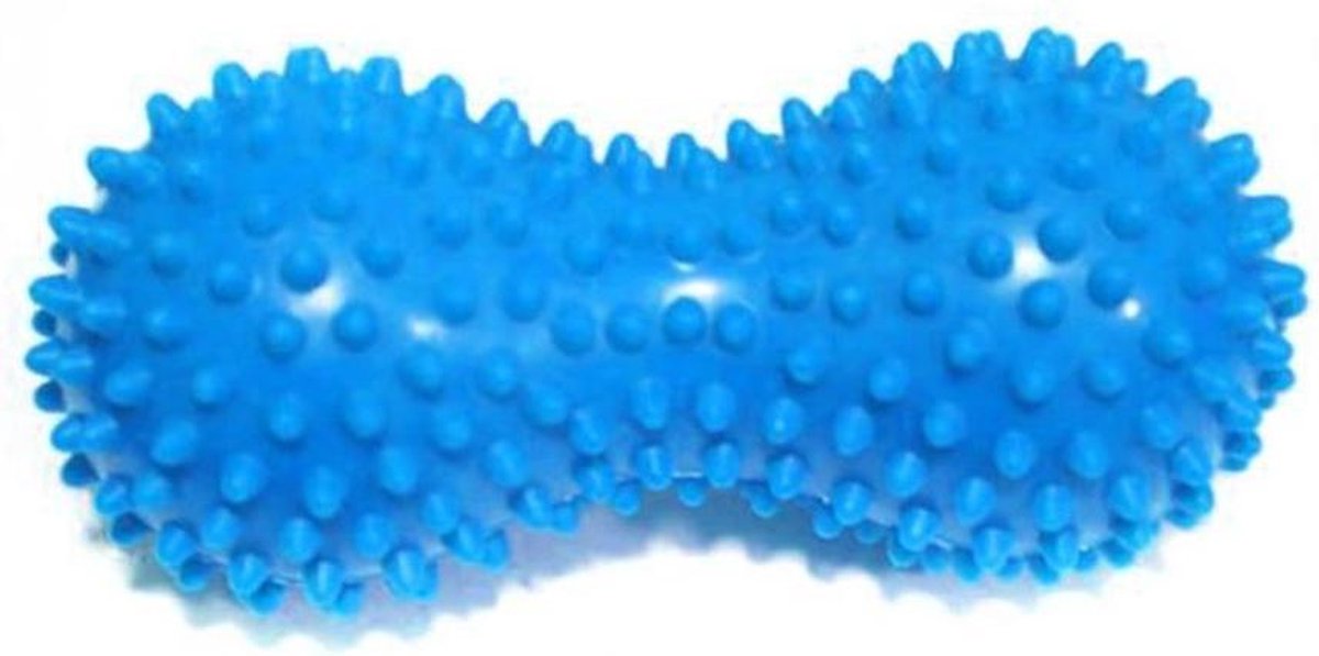 Massage Gun - Massage Bal - Rolmassage Voor Spieren - Peanut - Yoga Fitness - Stress Bal - Spierpijn - Been Hand Pols Voet Nek Rug - 15CM - Blauw