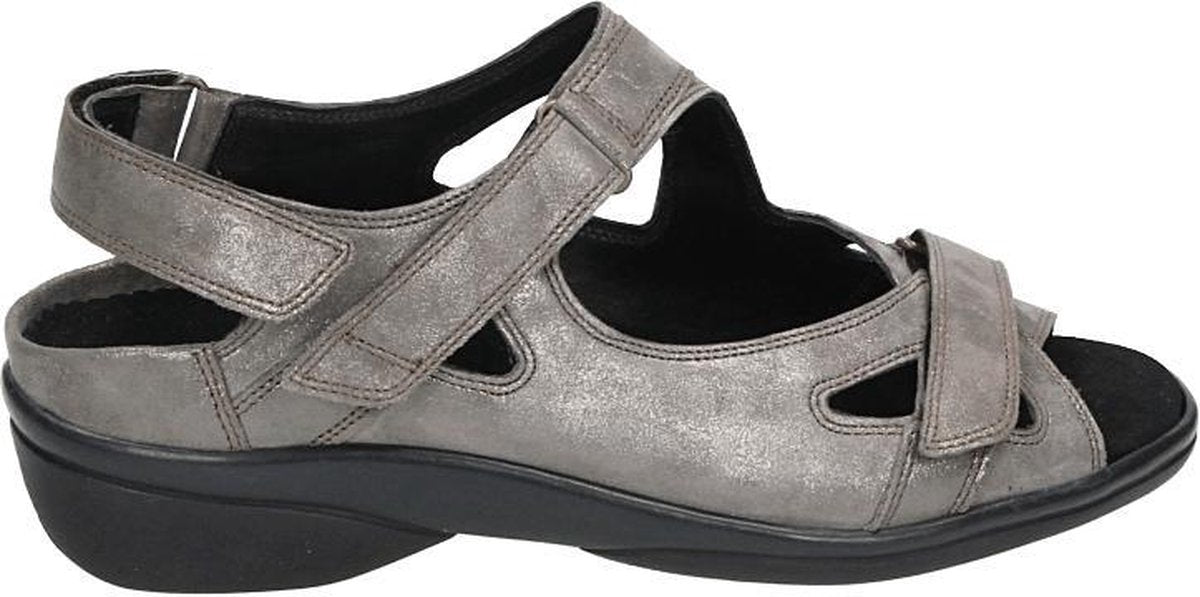 Durea 7258 K - Volwassenen Platte sandalenDames Sandalen - Kleur: Taupe - Maat: 37.5