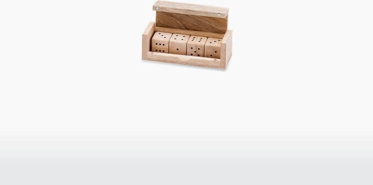 Nkuku Houten Dobbelstenen set - Mangohout