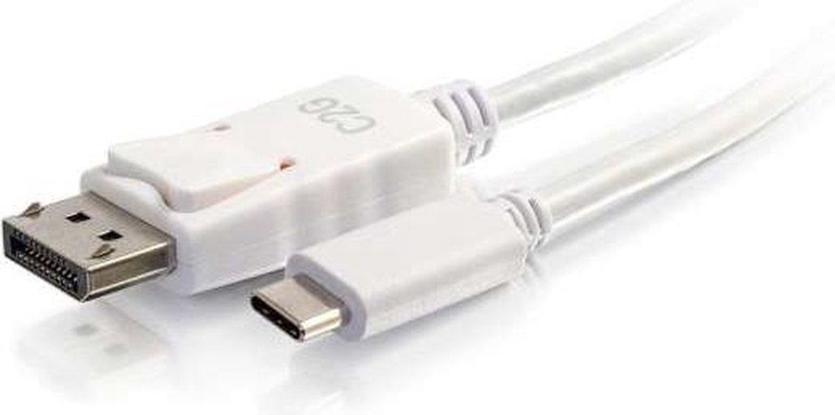 C2G 80566 tussenstuk voor kabels USB-C DisplayPort Wit