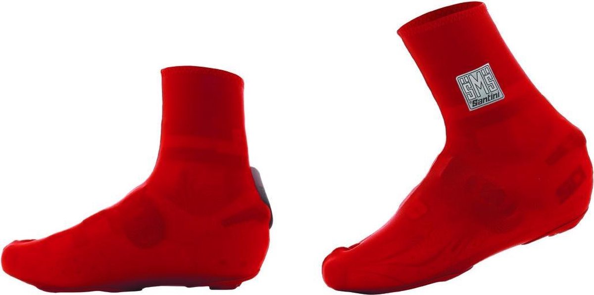 Santini Peel Lycra Aero Booties Rood - Maat One size