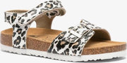 Bio sandalen met luipaardprint - Grijs - Maat 29