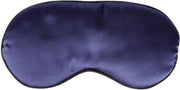 Zijden Slaapmasker Chique – Reismasker – Oogmasker – Marineblauw met bies