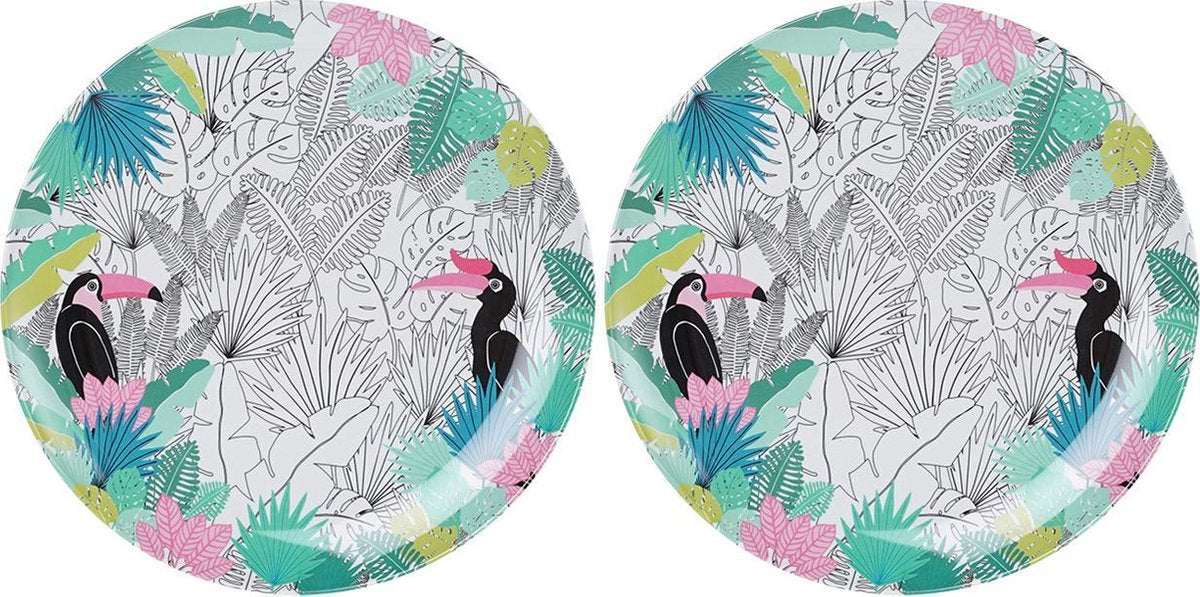 GINGER Tropical Paradise - Ø 20 cm - melamine - 2 borden