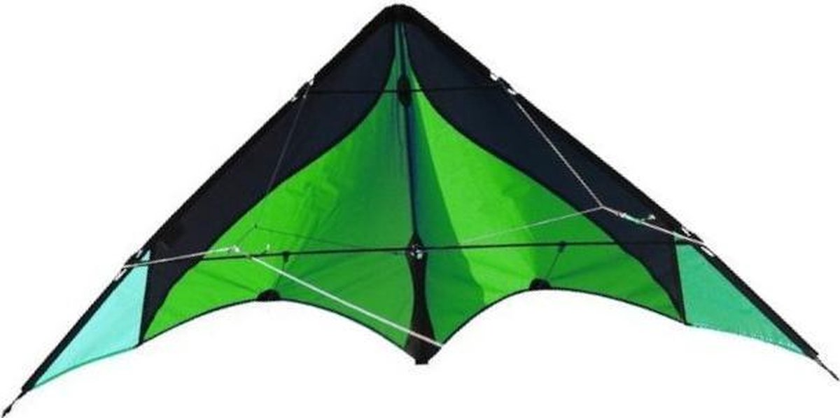 Elliot Tweelijnsstuntkite Delta Basic 117 Cm Groen/zwart