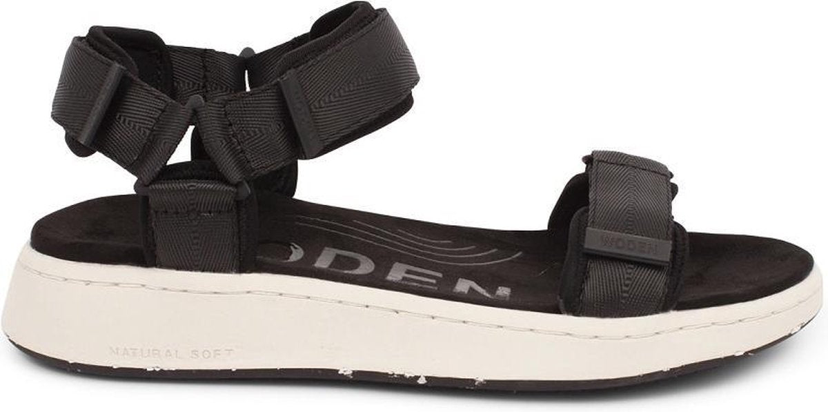 Woden Line Sandalen - Dames - Zwart - Maat 40