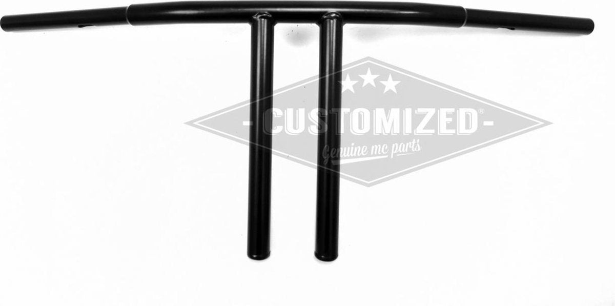 1 Inch Stuur Fat T-bar Club Style 12 Inch Zwart voor Harley Davidson
