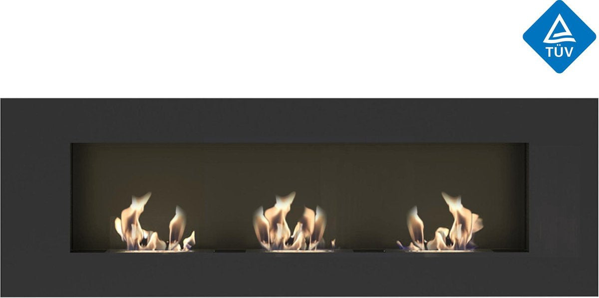 Bio ethanol haard - 120 x 40 cm - sfeerhaard inbouwhaard - wandhaard -Kratki