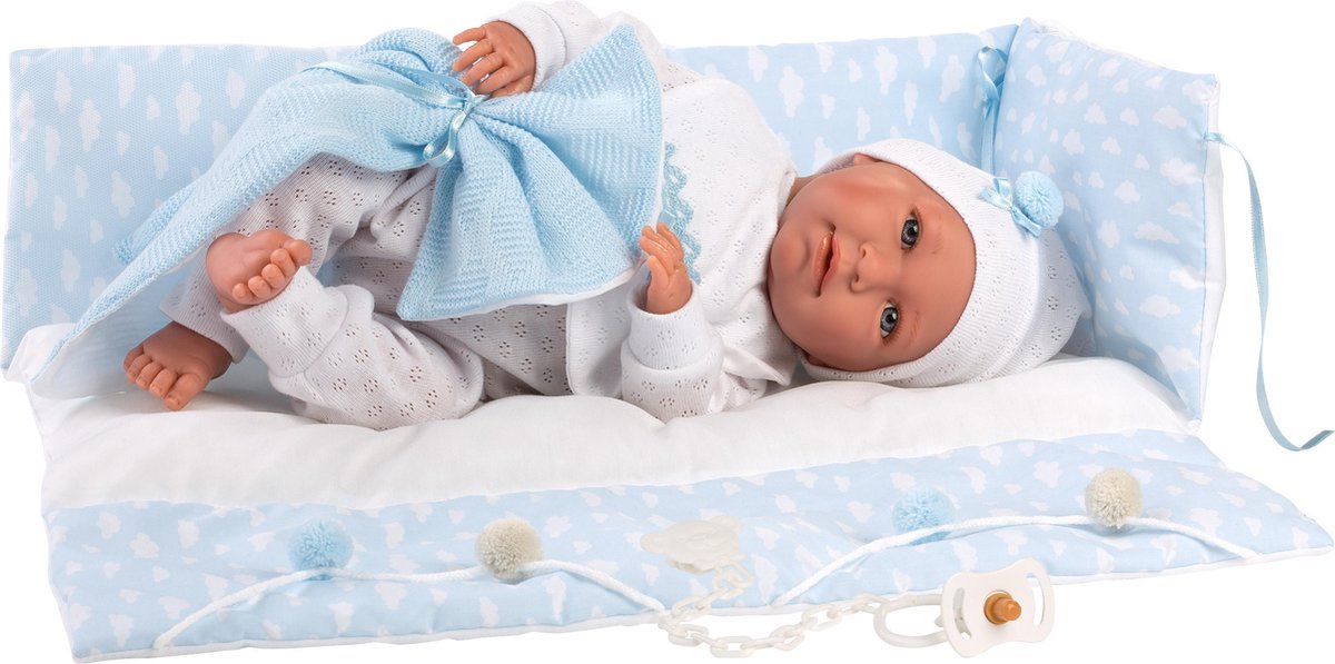 Llorens babypop Mimo met geluid verschoonkussen en speen 42 cm
