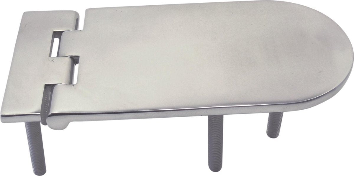 Luikscharnier - 134x65x4 - Rvs 316 - Knoop onder