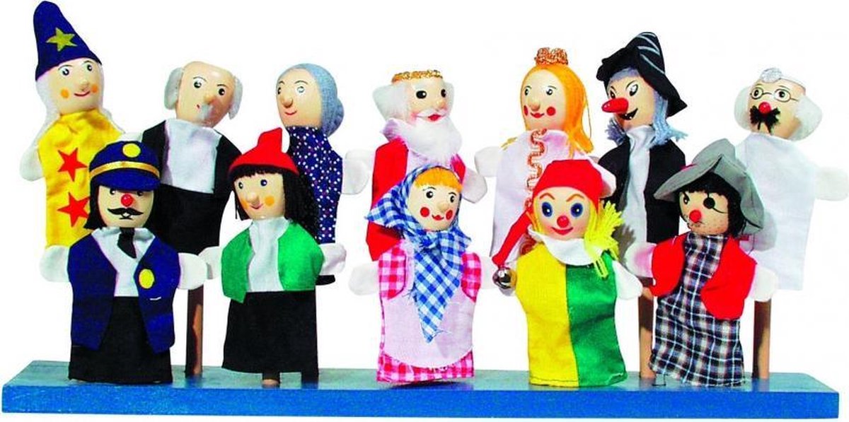 Goki Vingerpoppen Set 12 Stuks 9-11cm