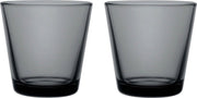 Iittala Glazen Kartio Donkergrijs 210 ml - 2 Stuks