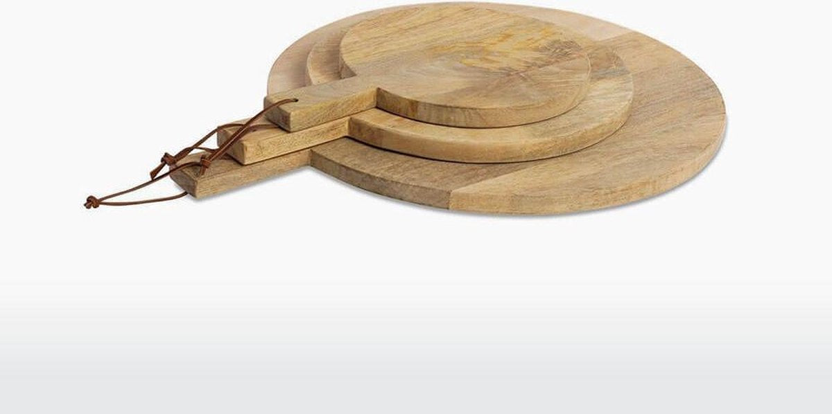Nkuku Houten Pizza Serveerplank - Mangohout - Large (59 x 46 x 2 cm)