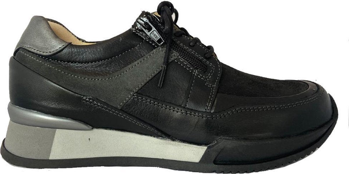 Zwarte Wolky Veterschoenen E Walk Stretch