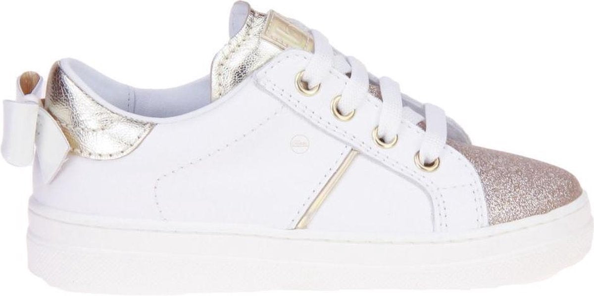 Beberlis Wit-Gouden Sneaker Strikje
