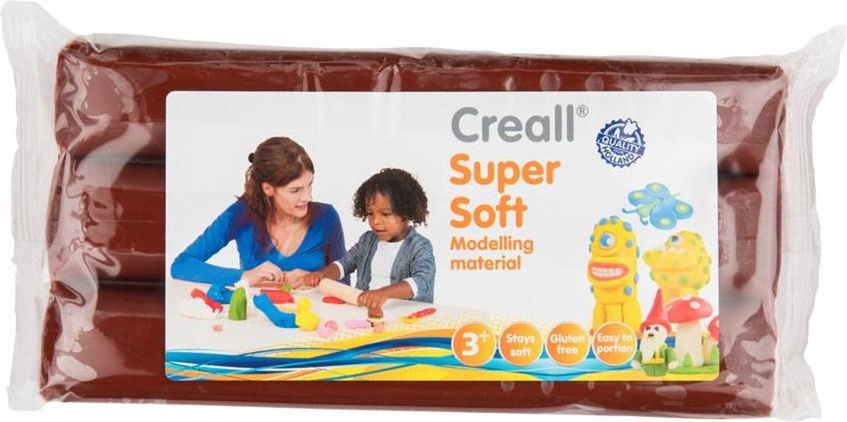 Creall - Supersoft Boetseerklei - Bruin - 500 Gram
