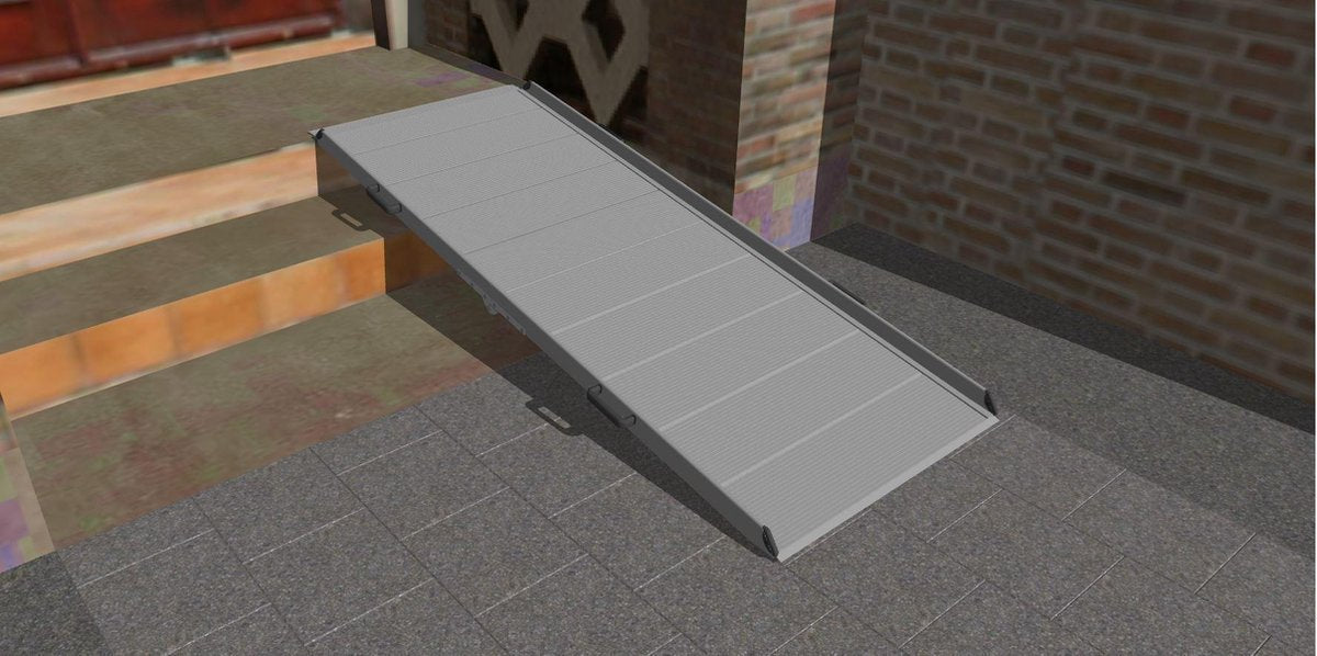 Dwars opvouwbare oprijplaat / oprit / hellingbaan