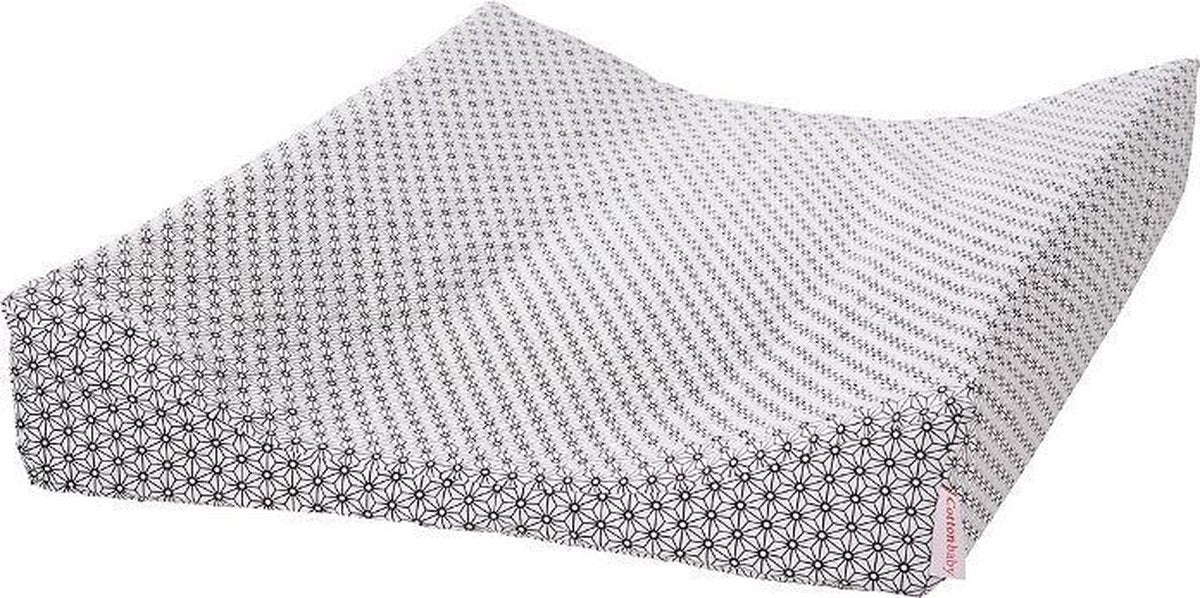 Cottonbaby aankleedkussenhoes Triangel zwart/wit