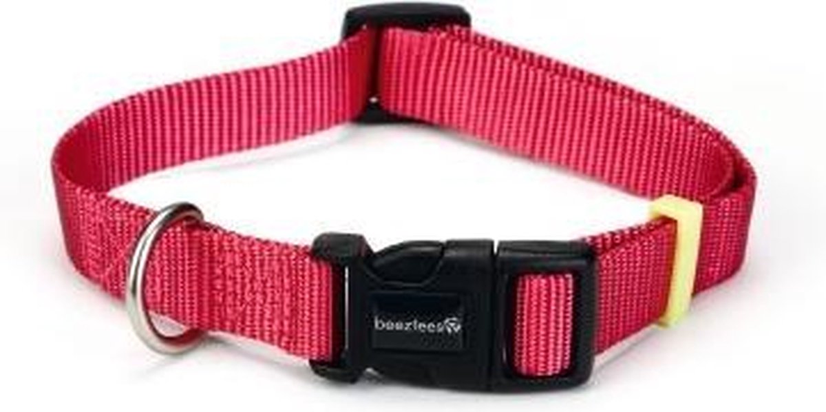 Beeztees nylon halsband Uni roze 35 - 50 cm x 20 mm