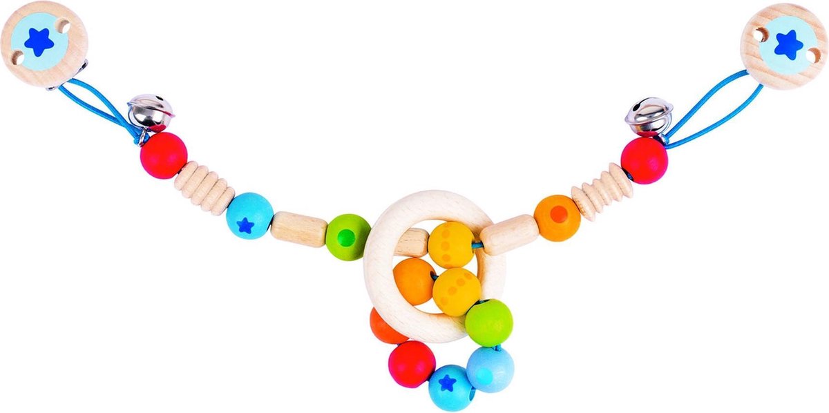 Heimess | Wagenspanner Regenboog met bijtring (zachte kleuren)
