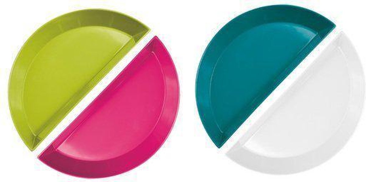 Zak!Designs Aqua Snack- & Tapasschaal - Melamine - Cirkel - 4 delig
